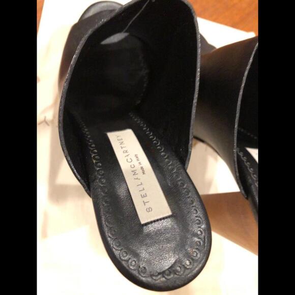New Stella McCartney Scott Black Sandal Vegan Leather Clog Mules Slides sz 41 10 - Picture 5 of 9